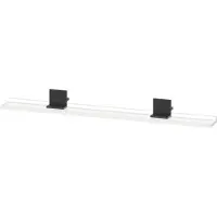 Duravit Sivida Ablage, Halterung Diamantschwarz Matt, 1200x115x35mm, SV74340BD220000, Farbe: Weiß Hochglanz