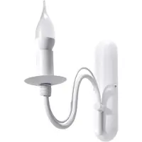 Sollux Minerwa Wandleuchte mitgebogenem Arm, glamouröser Stil, Glühbirne E14 austauschbar, 1 x 40 W, Stahl, 6 x 25 x 25 cm, White