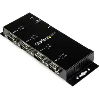 StarTech.com .com 4 Port USB auf DB9 RS232 Serieller Adapter-Hub - Industrielle DIN Schienen- und Wand-Montage - USB - 4 x Number of Serial Ports External - 1 x Number of USB Ports