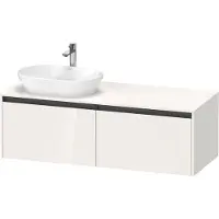 Duravit Waschtischunterschrank Ketho.2 140x55cm, B li, we. hgl, 2 Ausz., wandhängend