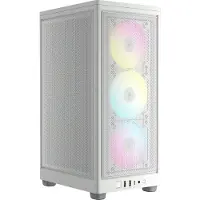 Corsair 2000D RGB Airflow, Small Form Factor (SFF), PC, Weiß, Mini-ITX, Netz, Gehärtetes Glas, Multi