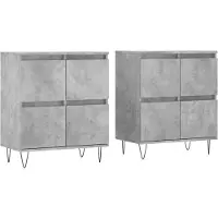 Syfax Sideboards 2 Stk. Betongrau Holzwerkstoff
