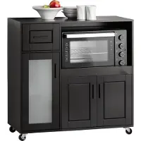 SoBuy FSB78-SCH Servierwagen Sideboard Küchenwagen Mikrowellenschrank Küchenschrank Rollwagen