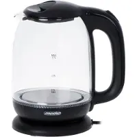 Mesko Home MS_1302B, 1,7 l, 2200 W, Transparent, Schwarz, Glas, Wasserstandsanzeige, Überhitzungsschutz