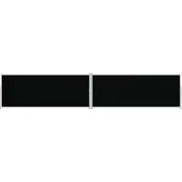 Syfax Seitenmarkise Ausziehbar Schwarz 200x1000 cm