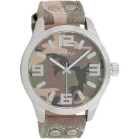 Oozoo C1066 Herren-Armbanduhr, Leder-Armband