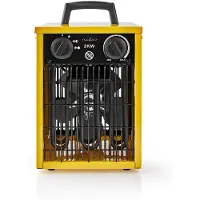 Nedis HTIF10FYW, Industrielle Heizlüfter, 2000 W, Tragbar, 1000 W, Edelstahl, 20 m³