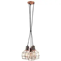 Azzardo Stehleuchte Carron 3-flammig Kupfer Ø 32 x 156 cm E27 höhenverstellbar ohne Leuchtmittel