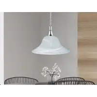 Meine Wunschleuchte LED Zugpendelleuchte mit Milchglas Lampenschirm einflammig für über Esstisch
