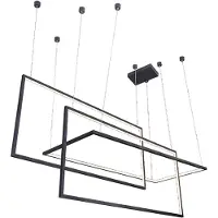 Azzardo Metric LED Leuchte dimmbar Schwarz 3000K 120x38x150 cm