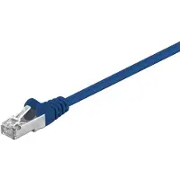 Goobay 250x 50157 CAT 5e Patchkabel, F/UTP, blau, 0,5 m - Kupferummantelter Aluminiumleiter (CCA)