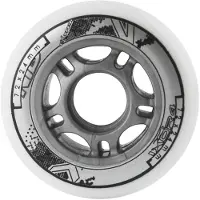 Abisal Nils Extreme PolyurethanInline Skate Rollen Weiß (4er Set) | 72 mm, 76 mm oder 80 mm | 82A Härte und High Rebound PU