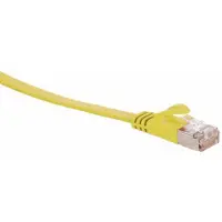 S-Conn RJ45 Flachkabel m. CAT 7 Rohkabel slim gelb 1m