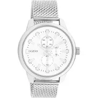 Oozoo Herren Metall Mesharmband Uhr Timepieces silber Analog Quarzuhr UOC11015
