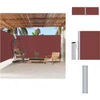 vidaXL Seitenmarkise Ausziehbar Braun 200x600 cm - Sonnenschirme & Sonnenschutze