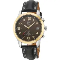 ETT Solar Drive Funk Gobi Armbanduhr, Herren, Leder, EGS-11487-22L