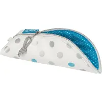 Herlitz Frozen Glam, Weiches Federmäppchen, Polyurethan, Blau, Silber, Weiß, Muster, Reißverschluss, Pubertät