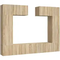 vidaXL 6-tlg. TV-Schrank-Set Sonoma-Eiche Holzwerkstoff