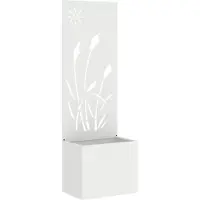Syfax Garten Sichtschutz-Leinwand Weiß 50 x 32 x 150 cm