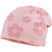 Maximo Beanie , Mädchen, Gr. 51, rosa (dogwood), Jersey, Obermaterial: 80% Baumwolle, 20% Polyester, Mützen Beanie, Rosa, Blume, Jersey, Mädchen, Kleinkind