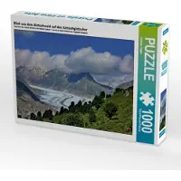 CALVENDO Blick aus dem Aletschwald auf den Aletschgletscher 1000 Teile Puzzle quer 640x480mm, Vogler Andreas; 7451376
