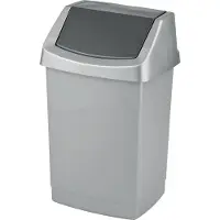 Curver Mülleimer CLICK-IT 50 L silber/grau