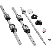 StarTech.com Linearführungs-Set - HGR20 Linearschienen & Kugelumlaufspindel - 2x Schiene 600 mm - 20 mm Schienenbreite - 4x Laufwagen - BF12/BK12 Lager - Kupplung & Muttergehäuse - Für CNC