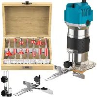 OEM Holzfräsmaschine, 30000 U/min Geschwindigkeit, 800W Leistung, Papierboxverpackung+Bohrerbit 15-teiliges Set, Elektrisch, EU