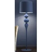 Casa Padrino Luxus Art Deco Stehleuchte Blau Ø 50 x H. 180 cm - Runde Art Deco Stehlampe mit Aluminium Lampenschirm - Luxus Stehleuchten - Luxus Qualität - Italy