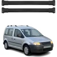 Omtec OMAC 7520928B Dachreling Dachträger Aluminium für VW Caddy III Kombi (2KB, 2KJ, 2CB, 2CJ) Caddy III Kastenwagen (2KA, 2KH, 2CA, 2CH) CADDY IV Kombi