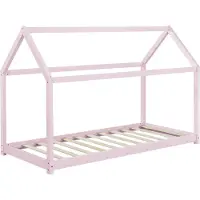 In And OutdoorMatch Kinderbett Ralph - Holzbett - Hausbett - 90x200 cm - Rosa - Kiefernholz - Für Mädchen - Für Jungen - Für Kinder