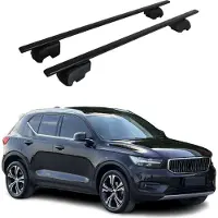 Omtec Dachgepäckträger, Querstange, für Volvo XC40, Baujahr 2017-2023, schwarzes Metall, mit ABE-Zulassung