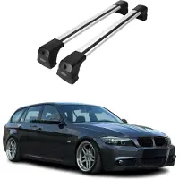 Omtec OMAC 1203913 Dachreling Dachträger Aluminium 75 kg Max passend für MERCEDES-BENZ Ponton (W128) für BMW 3 Touring (E91) 3 Limousine (E90)
