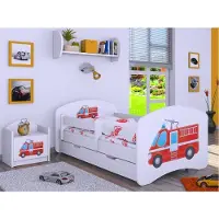 BDW , Kinderbett mit Matratze & Bettkasten, 180x90