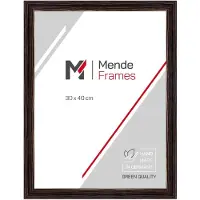 MendeFrames Wandspiegel Massivholz Landhausstil 25x38 cm schwarz H025