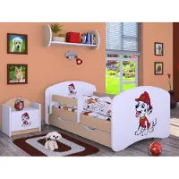 BDW Kinderbett Super Hunde, Babybett Kinderzimmer, Leichte Birne (Motiv 4), 140 x 70 cm
