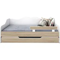 BDW Kinderbett, Jugendbett, Doppelbett mit Lattenrost, Eiche Sonoma, 160 x 70 cm