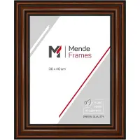 MendeFrames Holzrahmen H017 Nussbaum 45x60 cm mit Museumsglas