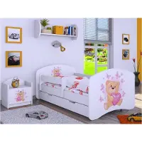 BDW Kinderbett mit Matratze und Bettkasten, 180x90