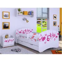 BDW Kinderbett mit Matratze und Bettkasten, 160x80