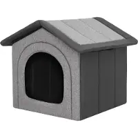 Sellbee Hundehütte Hundeecke Ruhebereich Zwinger Tierheim Hundezwinger Haustierhütte Haustierzwinger - 76 x 72 x 74 cm [Größe: R6] - Graphit Ökoleinen + Graphit Oxford