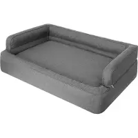 Stanis³aw Jurga Hundebett, Möbel für Tiere, Katzenbett, Abnehmbar Bezug, Hundekorb, Hundekissen, Hundeliege, Schlafplätze, Hundesofa, Graphit, XXL: 117x79 cm