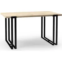 FURNLUX Esstisch Horten Beige 90cm / Hauptfarbe: Beige / Abmessungen: 90 x 76 x 260 cm