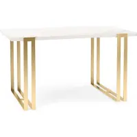 FURNLUX Esstisch Horten Weiss 90cm / Hauptfarbe: Weiß / Abmessungen: 90 x 76 x 260 cm