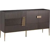 FURNLUX Anrichte Stilig Grau 160cm / Hauptfarbe: Grau / Abmessungen: 160 x 86 x 40 cm