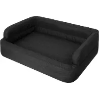 Stanis³aw Jurga Hundebett, Möbel für Tiere, Katzenbett, Abnehmbar Bezug, Hundekorb, Hundekissen, Hundeliege, Schlafplätze, Hundesofa, Schwarz, XL: 96x62 cm