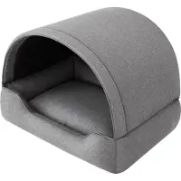 Stanis³aw Jurga Hundebett, Stoffhundehaus, Katzenhöhle, Hundehütte, Hundekorb, Hundeliege, Schlafplätze, Möbel für Tiere, Hundesofa, Graphit, XL: 82x58 cm