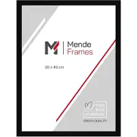 MendeFrames Holzrahmen Museumsglas 10x10 cm Schwarz H080