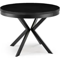 FURNLUX Esstisch Edder Schwarz 100cm / Hauptfarbe: Schwarz / Abmessungen: 100 x 76 x 176 cm
