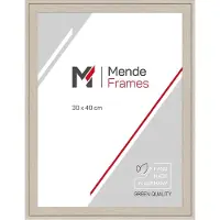 MendeFrames Holzrahmen mit Museumsglas 20x60 cm creme H120